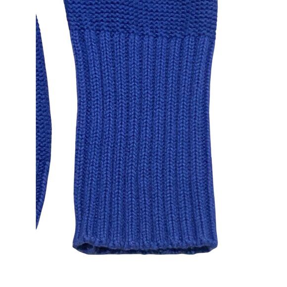 Gap Womens XXL Blue Cable Knit Turtleneck Sweater Ribbed Cuffs & Hem Cotton/Acry - Picture 6 of 14